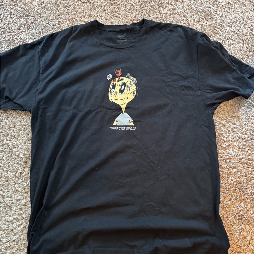 Vans Black Tee with Yellow Graphic